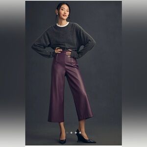 Avec Les Filles Wide-Leg Faux Leather pants